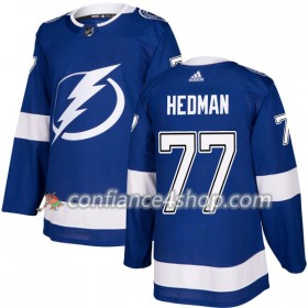 Adidas Maillot de Hockey Tampa Bay Lightning Victor Hedman 77 2017-2018 Blau Authentic - Homme